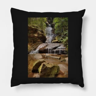 Empress Falls With Rocks Pillow