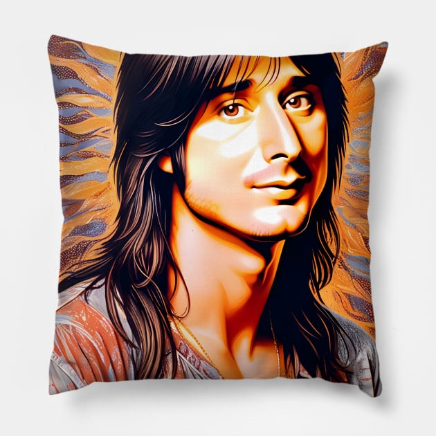 Steve Perry Pillow by Sobalvarro