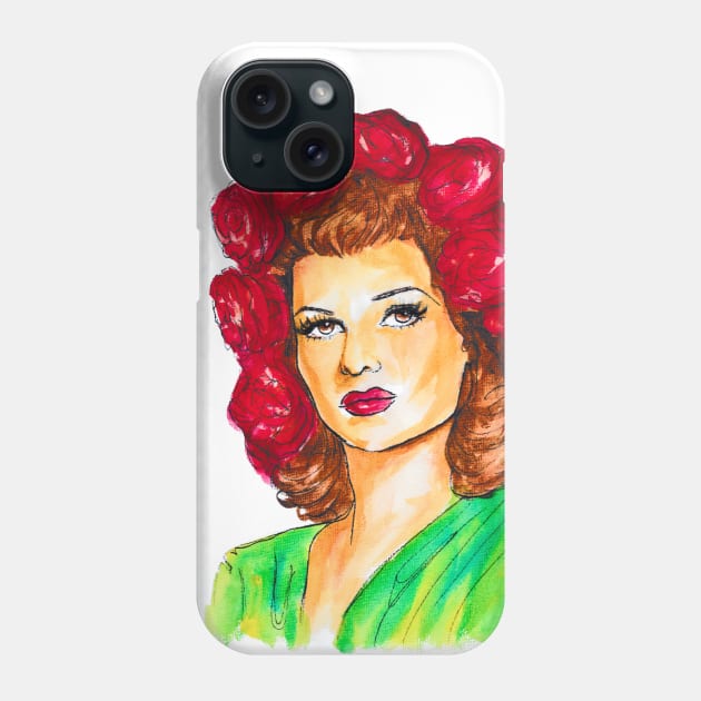 Rita Hayworth Phone Case by Svetlana Pelin