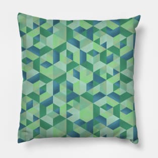 Forest Mist: Hex Pattern Pillow