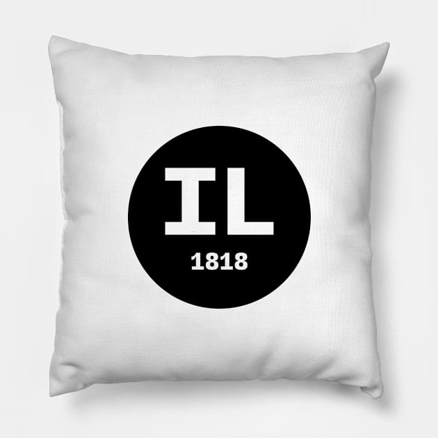 Illinois | IL 1818 Pillow by KodeLiMe