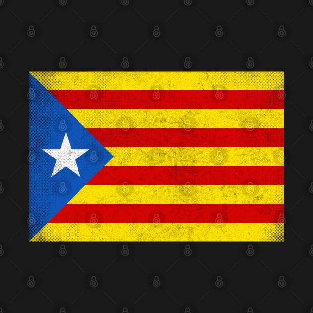 Catalonia / Països Catalans Estelada - Vintage Faded Look Design by DankFutura