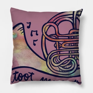 I toot my own horn french horns Pillow