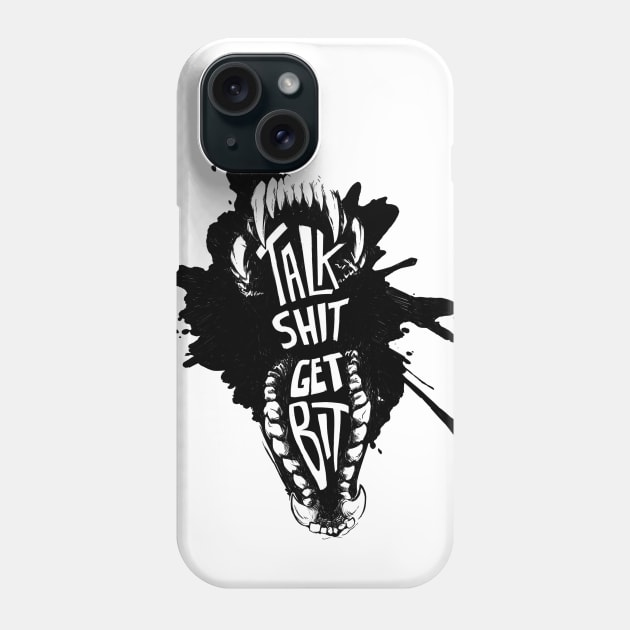 Talk Shit, Get Bit Phone Case by crimmart