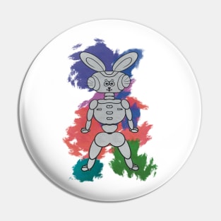 Robot bunny easter Pin