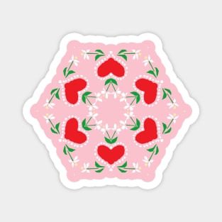 Hearts and Flowers Magnet