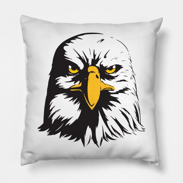 American eagle - bald eagle face design Pillow by Bravowear