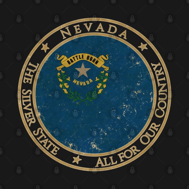 Vintage Nevada USA United States of America American State Flag by DragonXX