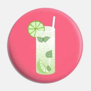 Mojito Rum Cocktail Pin