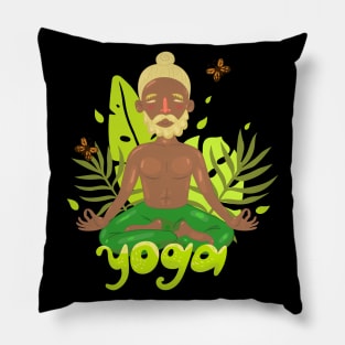 Man Doing Yoga Pillow