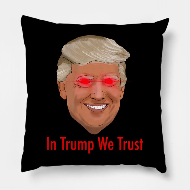 Donald Trump 4th July Pillow by Jov design