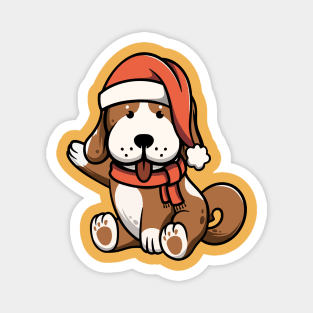 Cute Christmas Dog Magnet