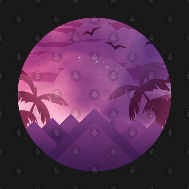 Tropical Purple Mountains by OurSimpleArts