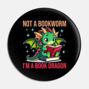 Cute Book Dragon Pin