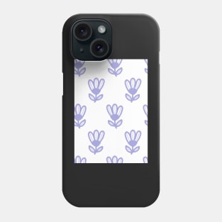 White tulip in a bed of lavender mauve Phone Case