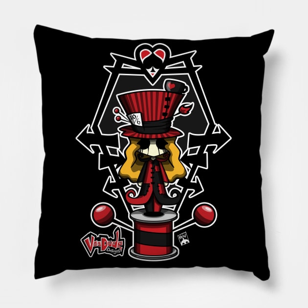 Hatter Pillow by VooDudeDesigns