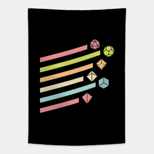 Pastel Polyhedral Dice Set Tabletop RPG Gaming Tapestry