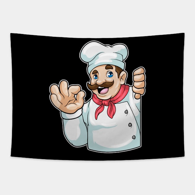 Chef with Chef's hat Tapestry by Markus Schnabel