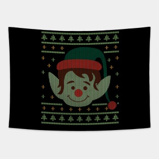 Ugly Christmas Elf Tapestry