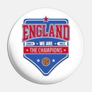 England Football Blue Red Badge Pin