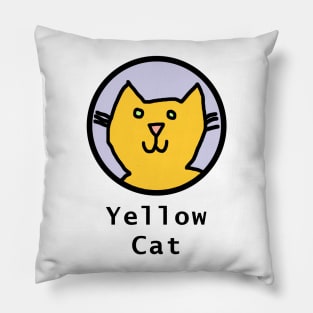 The Yellow Cat Portrait Pillow