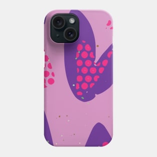 Abstract Hearts Graphic Design in Purple Monotones GC-116-8 Phone Case