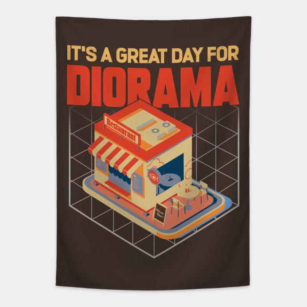 It's A Great Day For Diorama Tapestry by Issho Ni