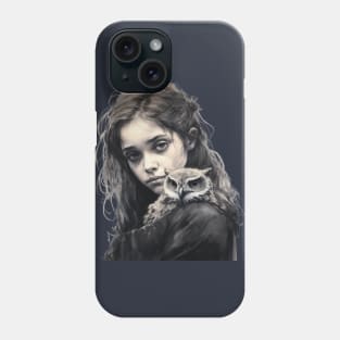 Girl with Owl Phone Case