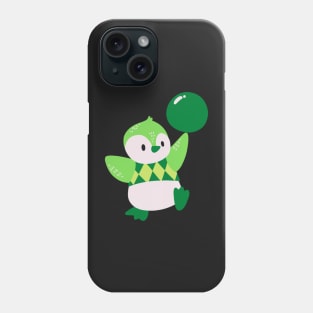 Lime green pastel penguin Phone Case