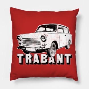 Vintage Style Trabant Design Pillow