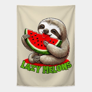 Watermelon sloth Tapestry