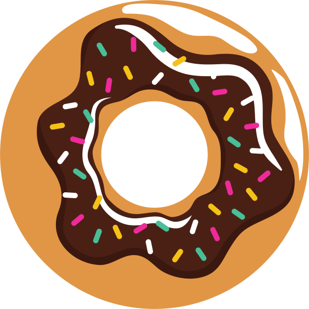 Chocolate Donut with Sprinkles Pastry Kids T-Shirt by InkyArt
