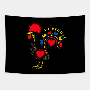 Rooster Portugal Tapestry