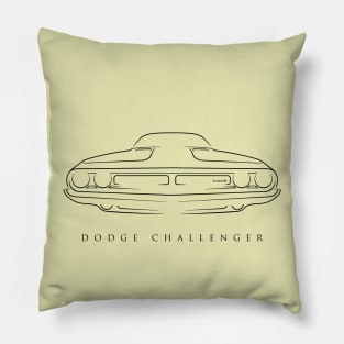 1971 Dodge Challenger - stencil Pillow