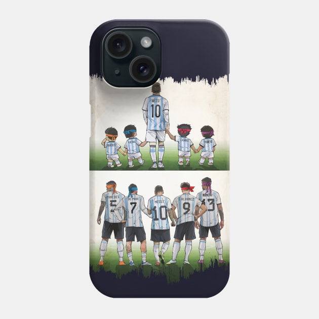 Messi and the team Argentina Champion Phone Case by LustraOneOne