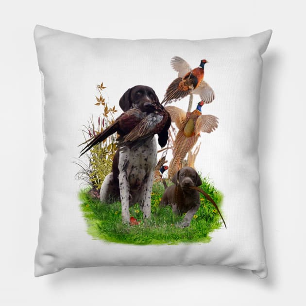German Shorthaired Pointer (GSP) Pillow by German Wirehaired Pointer 