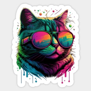 Party Cat Stickers for Sale