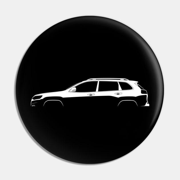 Jeep Cherokee (KL) Silhouette Pin by Car-Silhouettes