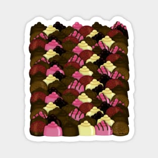 Never Too Much Chocolate - Valentines Day Candy Pattern Magnet