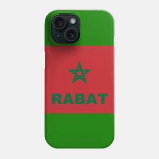 Rabat City in Moroccan Flag Phone Case