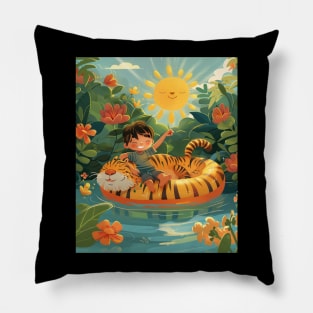 Calvin and Hobbes Eye-opening Escapes Pillow