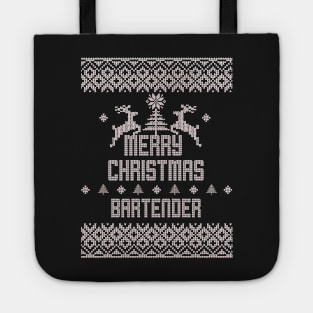 Merry Christmas BARTENDER Tote