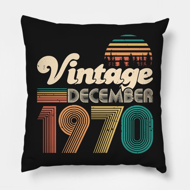 50th birthday gifts for men and women December 1970 gift 50 years old Pillow by Cheesybee