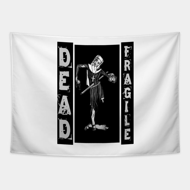 Nun Zombie - DEAD FRAGILE Tapestry by mark-chaney