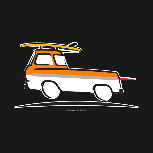 1961 Ford Econoline Pickup Truck with Surfboard by PauHanaDesign