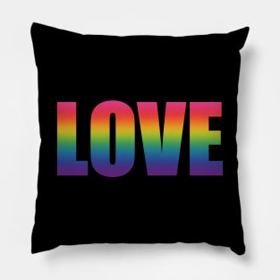 Valentines Day Gift - LOVE - Pride Rainbow Pillow