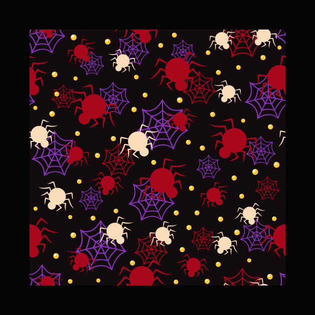 Halloween Spider Web Black by Art master