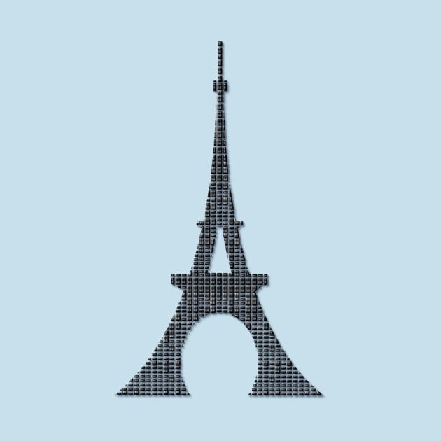 Eiffel Tower - Tiled Grid Design by PatrioTEEism