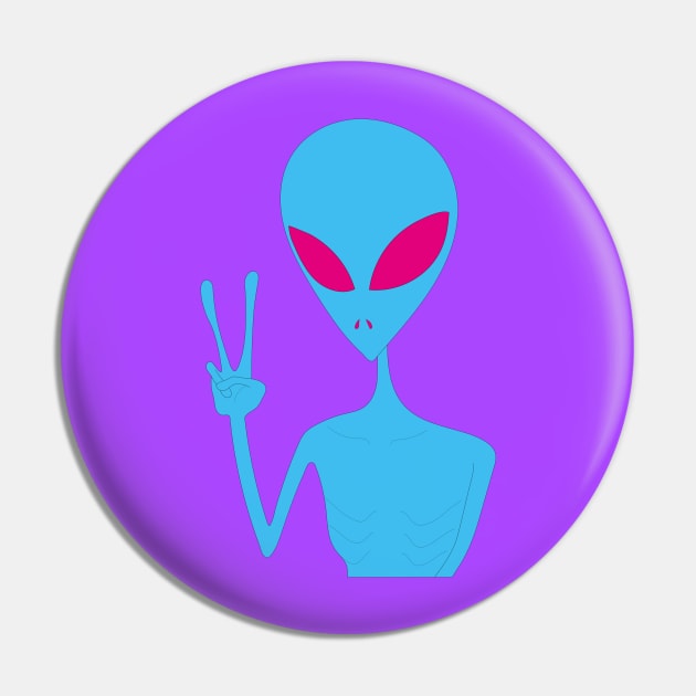 Acid Peace Alien Pin by myacideyes
