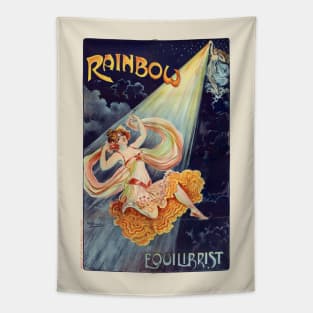 Rainbow Equilibrist France Vintage Poster 1910 Tapestry